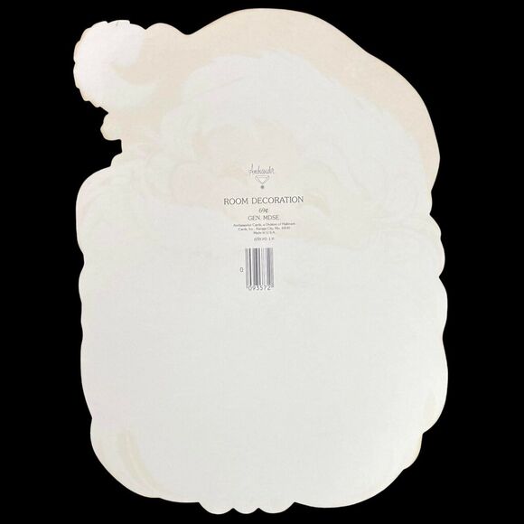 Vintage Hallmark  Christmas Santa Claus Die Cut Head 1977  Cardboard Wall Decors - Picture 5 of 8